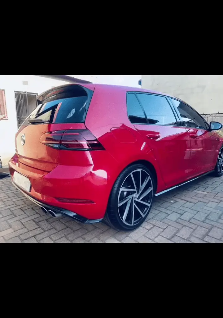 Red car detailing